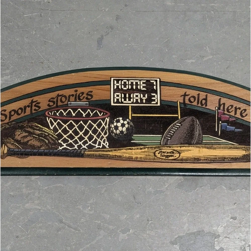 Handcrafted Sports Wooden Wall Plaque 